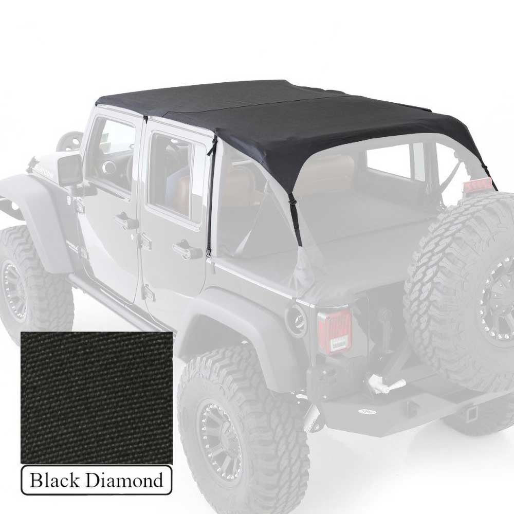 Smittybilt Extended Bikini Top Black Diamond For 2007-2009 Jeep Wrangler JK 4 Door - Recon Recovery