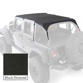 Smittybilt Extended Bikini Top Black Diamond For 2007-2009 Jeep Wrangler JK 4 Door - Recon Recovery