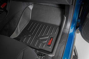 Rough Country Floor Mats | Front & Rear | Extended Cab | Silverado Sierra 1500/2500HD/3500HD 2WD/4WD ( 2014-2019)