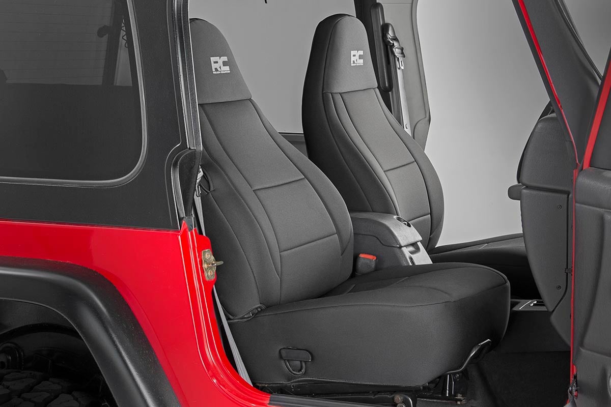 Rough Country Seat Covers | Front and Rear | Jeep Wrangler TJ 4WD (1997-2002)