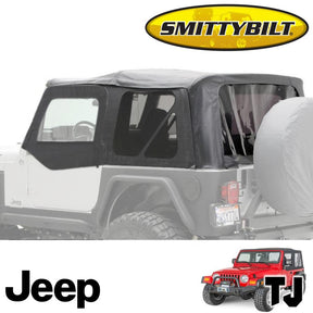 Smittybilt OEM Style Replacement Soft Top w/ Door Skins For 1997 - 2006 Jeep Wrangler TJ - Black