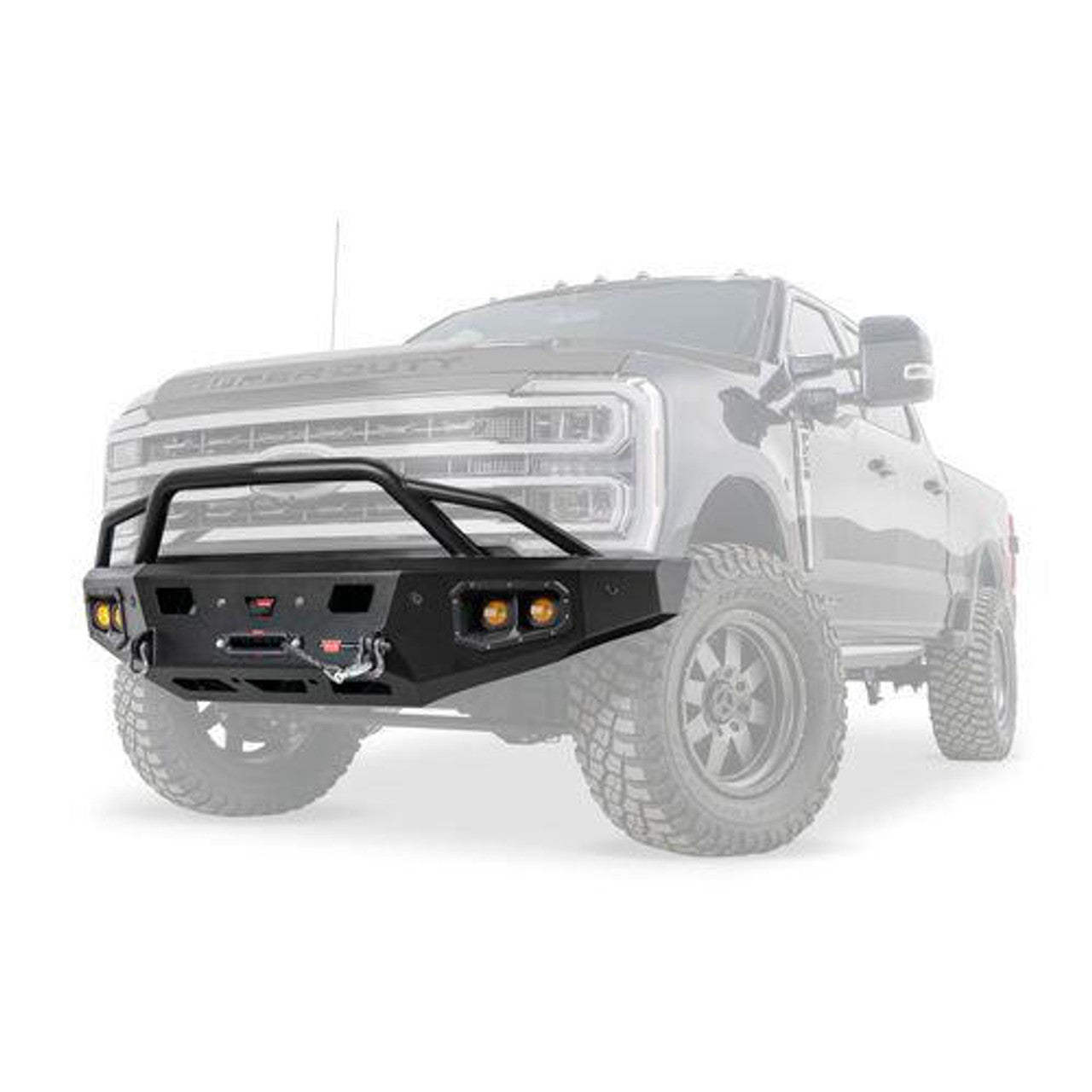 WARN Ascent Front Bumper | 2023-2025 Ford F-250 F-350 F-450 F-550 Super Duty | Winch Ready