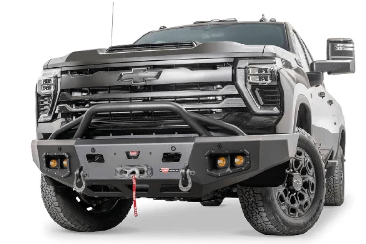 WARN Ascent Front Bumper | 2024-2026 Silverado 2500HD & 3500HD | Winch Ready