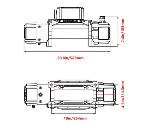 OPENROAD 13,500lbs Wireless Electric Winch with Synthetic Rope - IP68 Rated