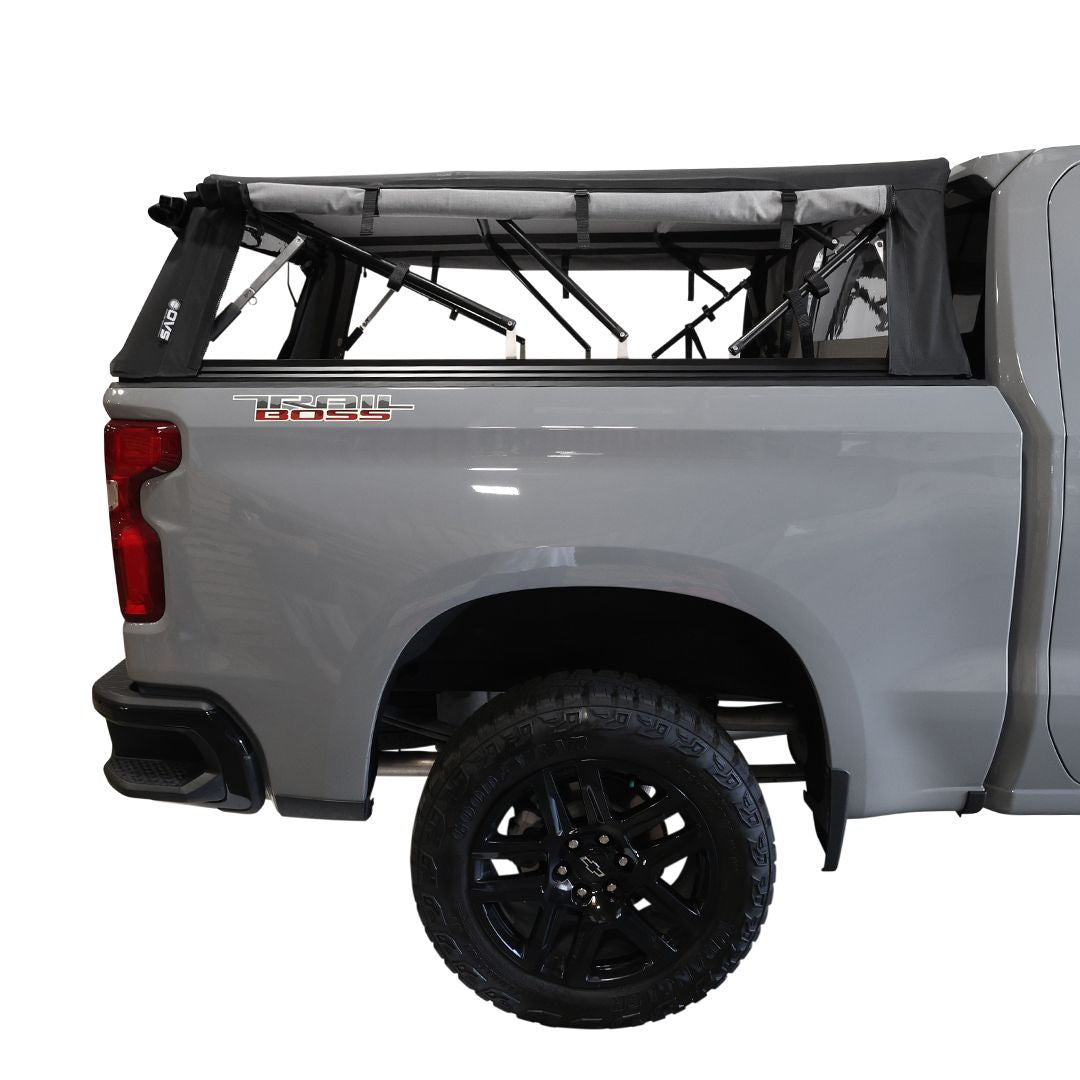 Explorer Soft Shell Foldable Bed Topper 2019-2026 Silverado Sierra 1500 5.8' Bed | OVS Black Diamond